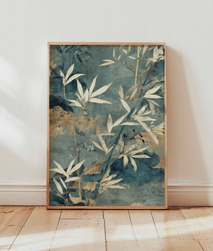 Japanse Kraanvogel Poster - Vintage Ukiyo-e Muurkunst met Rode Zon en Pijnboom