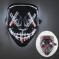 Verlicht LED Neon Purge Masker met Fiber Optic Handschoenen - Halloween & Feest
