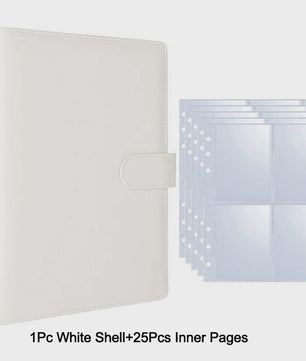 A5 Kpop Fotokaart Binder: Verzamelboek voor Idoolkaarten & Foto's - 25 Pagina's met 4 Vakjes