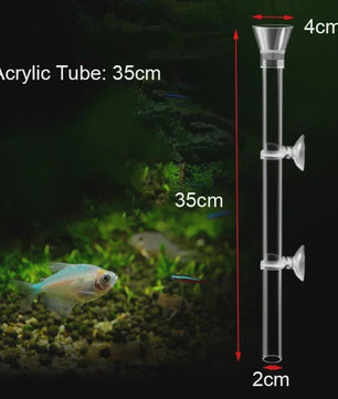Transparante Acryl Voederbuis met Schotel voor Aquarium - Voerdispenser voor Vissen, Garnalen en Slakken
