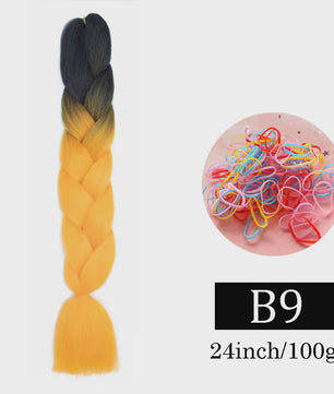 24 Inch Jumbo Braids Haarverlenging - Synthetisch Vlechtkapsel met Ombre Kleuren
