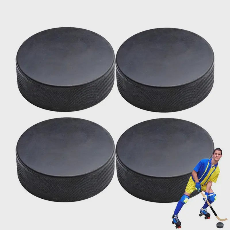 Set van 4 Street Hockey Pucks - Officiële Maat (3 inch diameter) voor Training en Indoor Spel