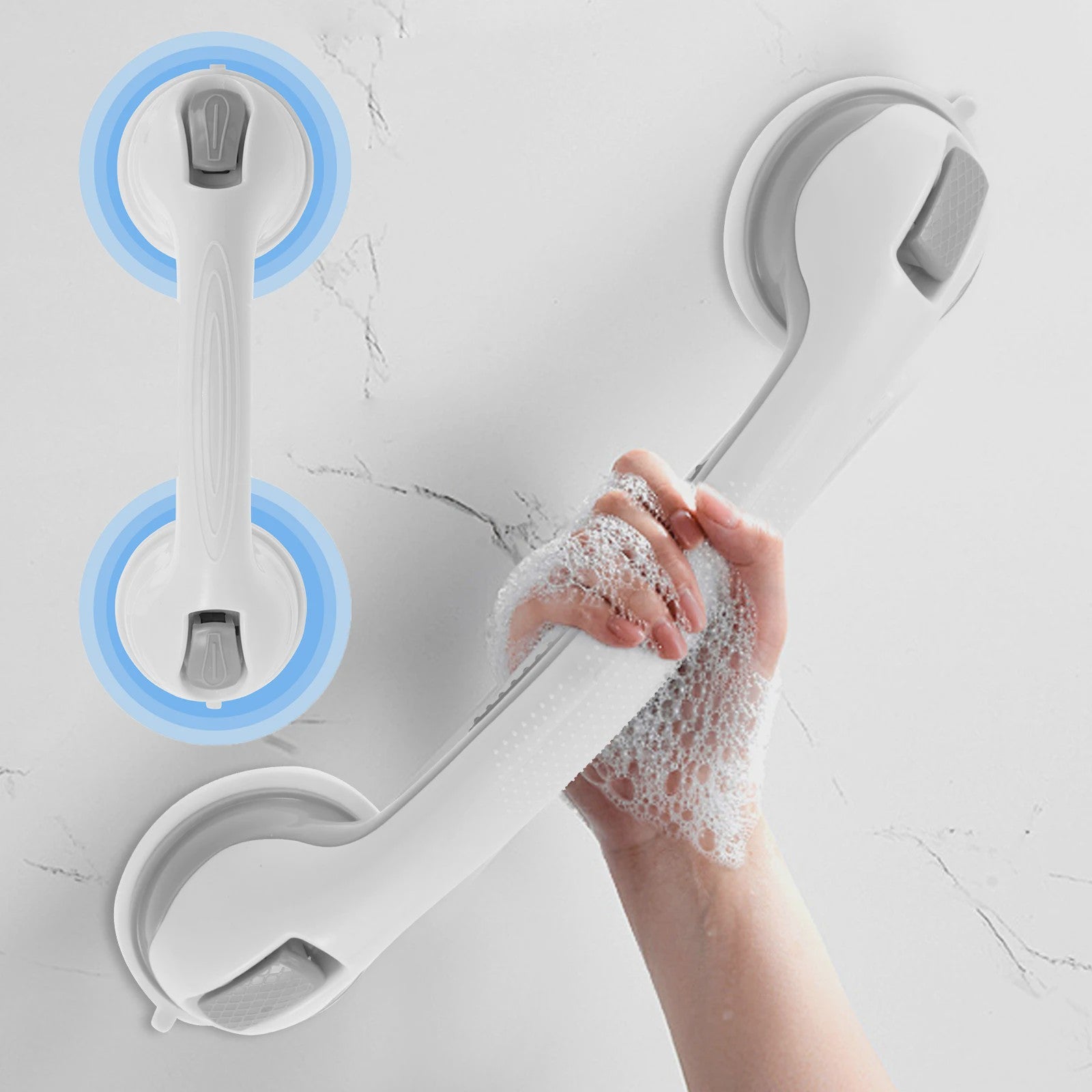 Veiligheidsbeugel Douche & Bad - Anti-slip Handgreep met Zuignappen - Zonder Boren
