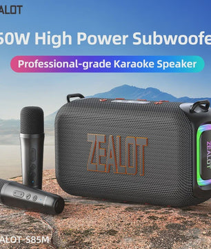 ZEALOT S85 Karaoke Bluetooth Speaker met 2-weg geluidssysteem, 60W, microfoon & RGB verlichting