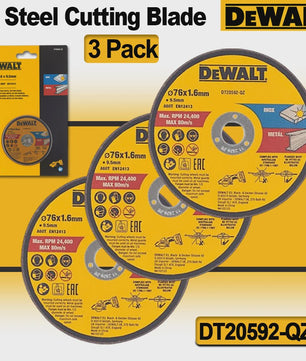 DEWALT 76mm INOX Metaal Zaagschijf - 3 Stuks (DT20592-QZ) - Voor Multimateriaal