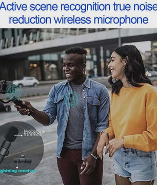 Draadloze Lavalier Microfoon voor iPhone, Android & Laptop - Helder Geluid & Ruime Ontvangst