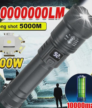 Krachtige LED Zaklamp 2000LM met USB Opladen & Batterij Indicator - Ideaal voor Camping & Noodgevallen