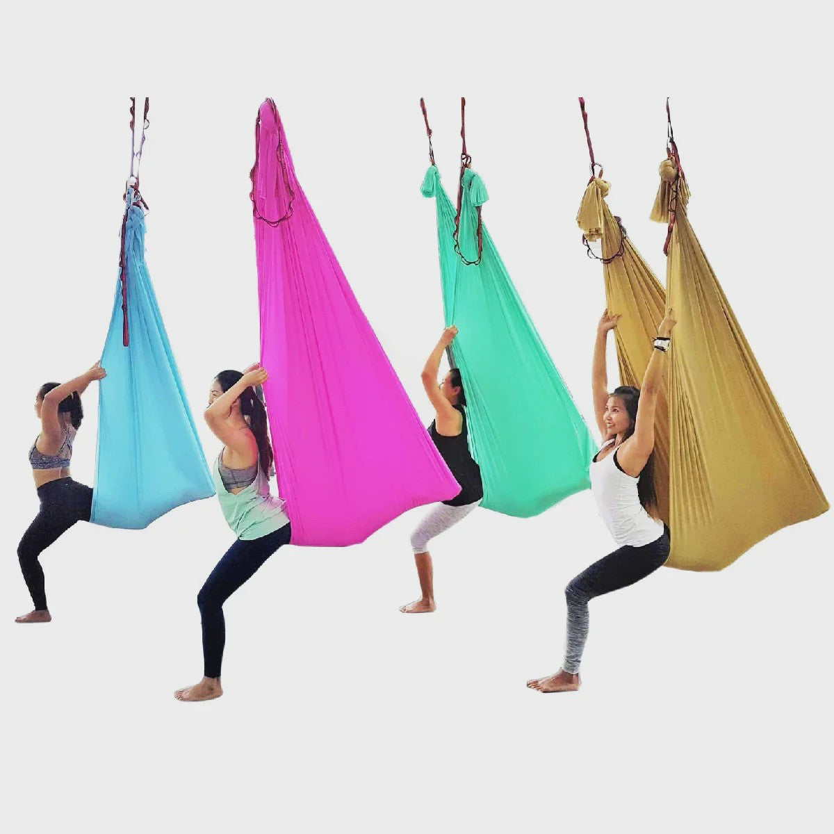 Aerial Yoga Doek - Anti-Zwaartekracht Hangmat voor Yoga, Pilates & Meditatie - 1-9m Keuze