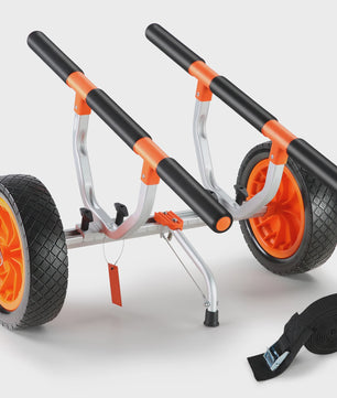 Robuuste Kayakkar met 12'' Banden - 204kg Draagvermogen, Verstelbare Breedte