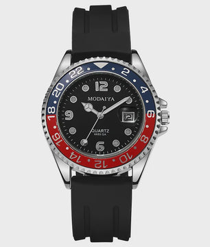 Luxe Herenhorloge met Datum - Stijlvol & Sportief Quartz Polshorloge van Roestvrij Staal
