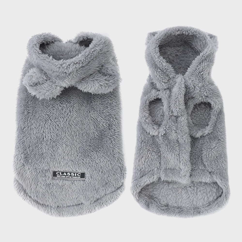 Schattige Fleece Hondenkleding met Capuchon - Winterjas voor Kleine en Middelgrote Honden & Katten