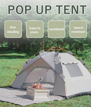 Automatische Pop-Up Tent - Snel Opzetten, Regen- en Zonbestendig voor Kamperen & Reizen