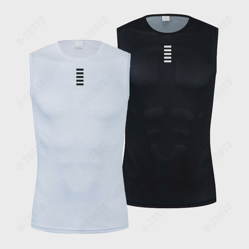 Heren Wielren Base Layer - Sneldrogend en Reflecterend Sportonderhemd