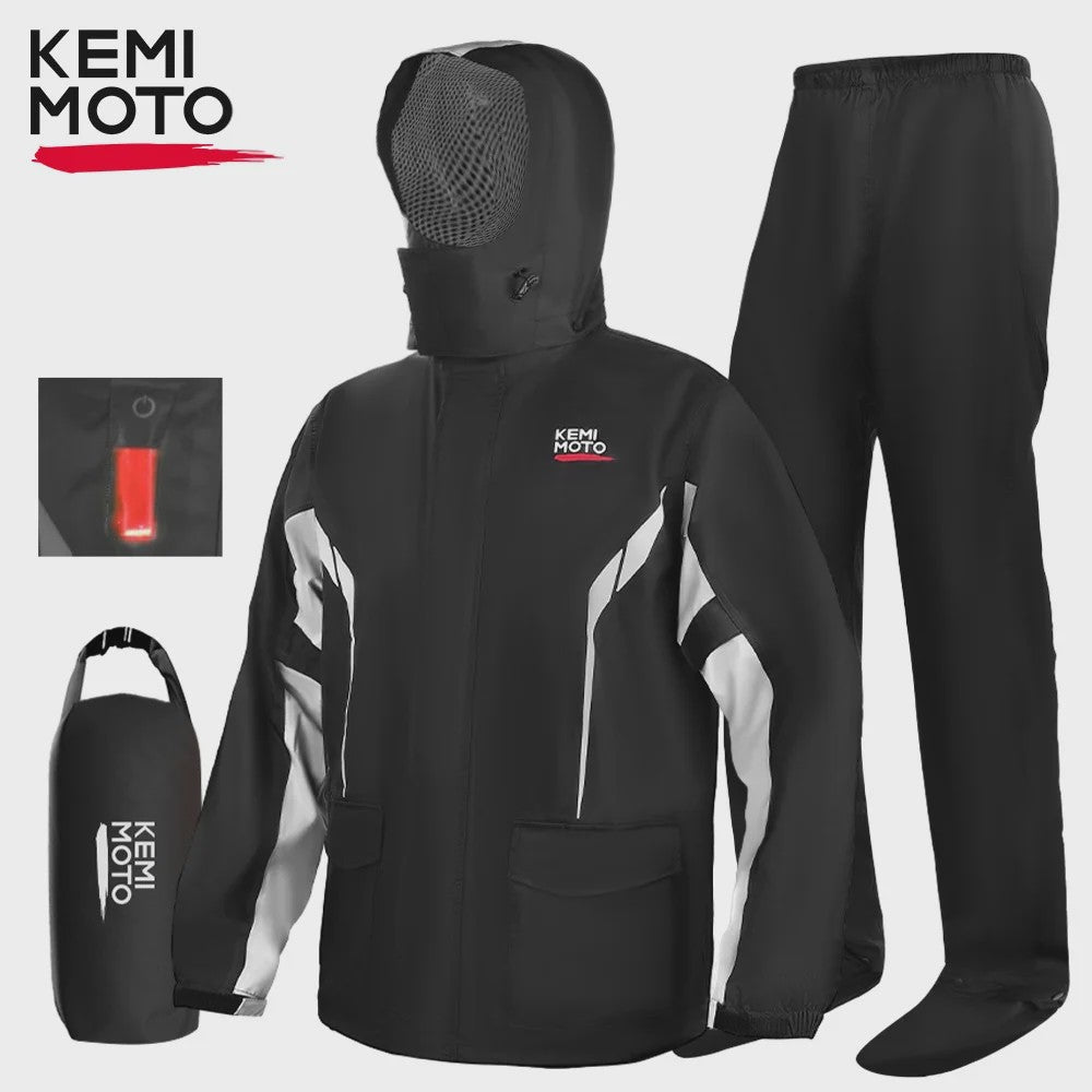Waterdichte Motor Regenpak Set - Winddicht, Ademend & Reflecterend