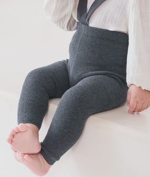 Baby Leggings met Bretels - Hoge Taille & Elastisch - Lente Kleding voor Jongens en Meisjes (1-2 Jaar)