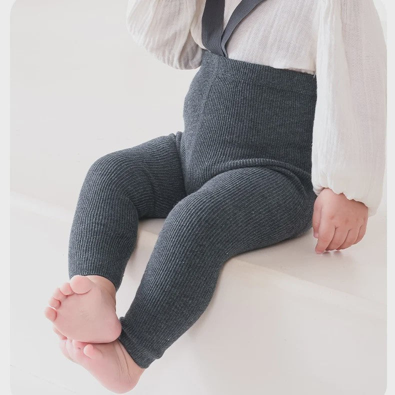 Baby Leggings met Bretels - Hoge Taille & Elastisch - Lente Kleding voor Jongens en Meisjes (1-2 Jaar)