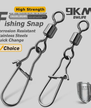 Duo-Lock Snap Swivels - Sterk Visgerei voor Zoutwater Visserij