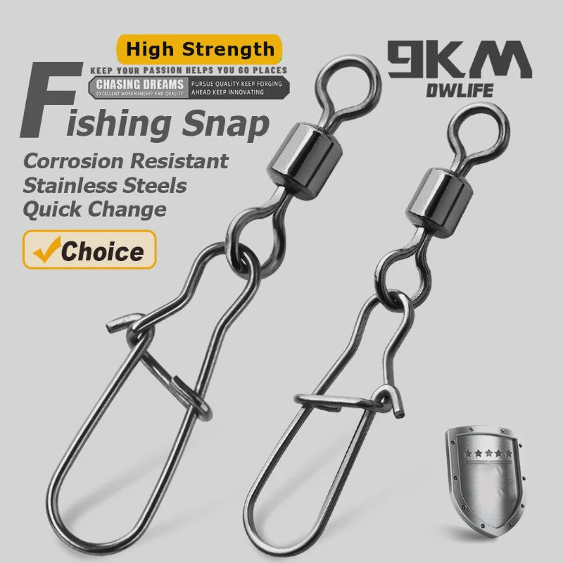 Duo-Lock Snap Swivels - Sterk Visgerei voor Zoutwater Visserij