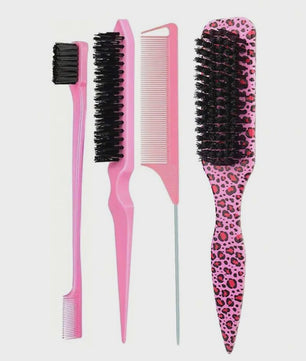 Professionele Haarborstel Set: Voor Sleeke Kapsels, Glad Maken van Baby Hairs & Touperen