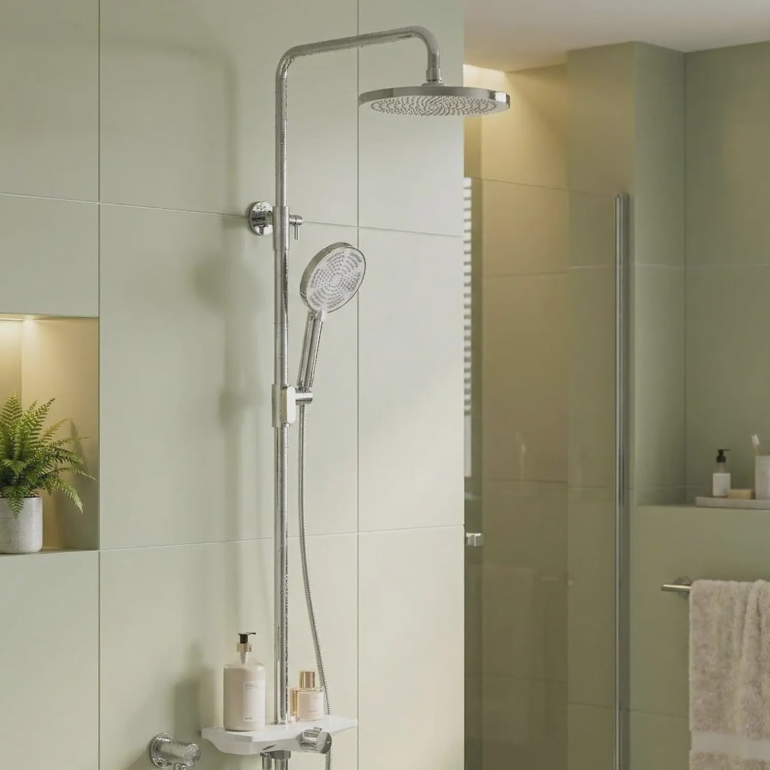 Thermostatische Douchekraan met Regendouche en Handdouche - Badkamer Douchesysteem