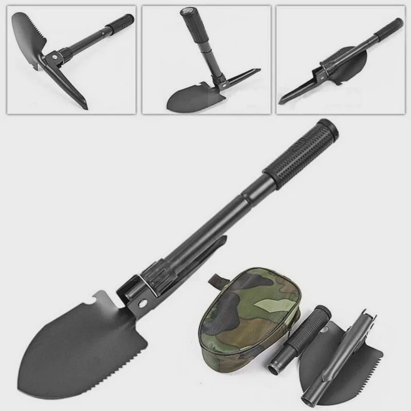 Opvouwbare Multifunctionele Schep met Kompas - Camping, Tuinieren & Outdoor