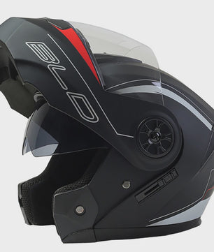 BLD Modulaire Flip-Up Motorhelm met Dubbele Lens - Veiligheid & Comfort voor Motocross