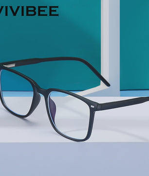VIVIBEE Klassieke Blauw Licht Blokkerende Bril voor Heren - TR90 Frame, Anti-Ray, Computer & Gaming