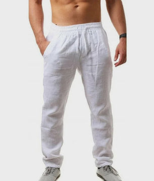 Herfst/Lente Heren Linnen Katoen Casual Broek - Losse Pasvorm & Comfort