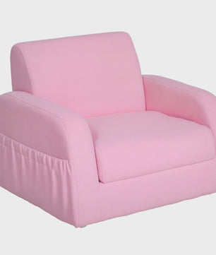 Homcom Kinderfauteuil 2-in-1: Verstelbaar, Inklapbaar en Comfortabel voor Kinderen vanaf 3 Jaar
