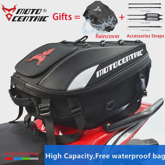 Motocentric Waterdichte Motorfiets Bagagedrager Tas - Uitbreidbaar, Multifunctioneel & Rugzak