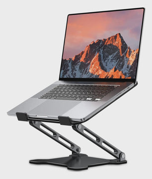 Verstelbare Aluminium Laptop & Tablet Stand - Draagbaar, Opvouwbaar & Koelend