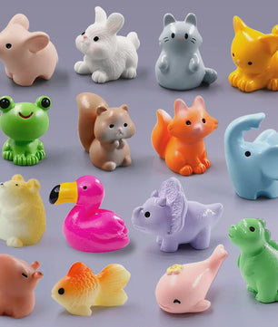 Set van 10 Miniatuur Dierenfiguren: Tuin, Sprookjes & Decoratie