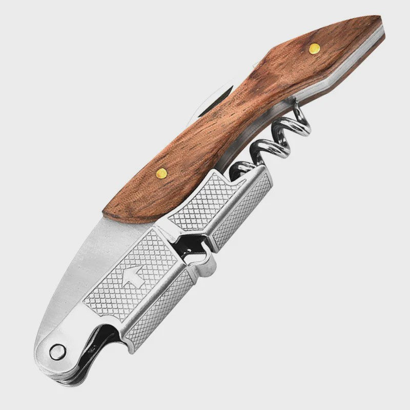 Multifunctionele Flesopener met Comfortabele Grip - Kurkentrekker & Kroonkurkopener