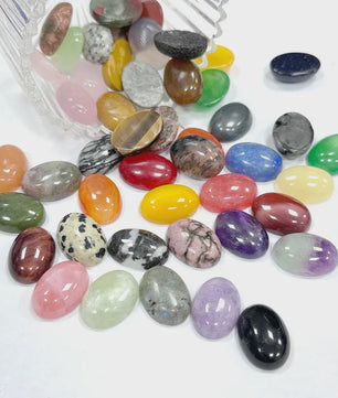 10x Kristal Cabochons Ovaal 13x18mm - Natuurlijke Helende Stenen voor Sieraden Maken