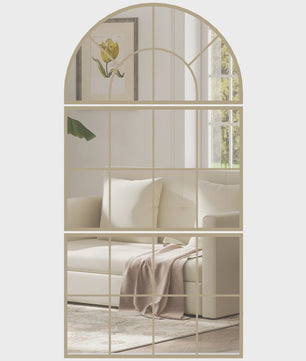 Boogvormige Raam Spiegel Set - 3 Delig - Metalen Frame - Woonkamer & Slaapkamer Decoratie