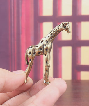 Koperen Giraffe Figuur - Decoratief Ornament voor Huis en Thee Ceremonie