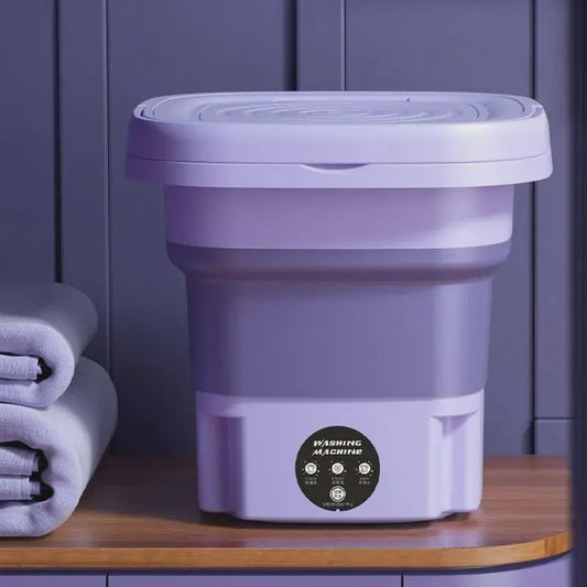 8L Opvouwbare Mini Wasmachine met Centrifugefunctie - Draagbaar & Compact