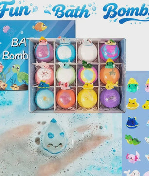 12x Bruisballen Zee Thema - Leuk & Educatief Badplezier voor Kinderen en Volwassenen