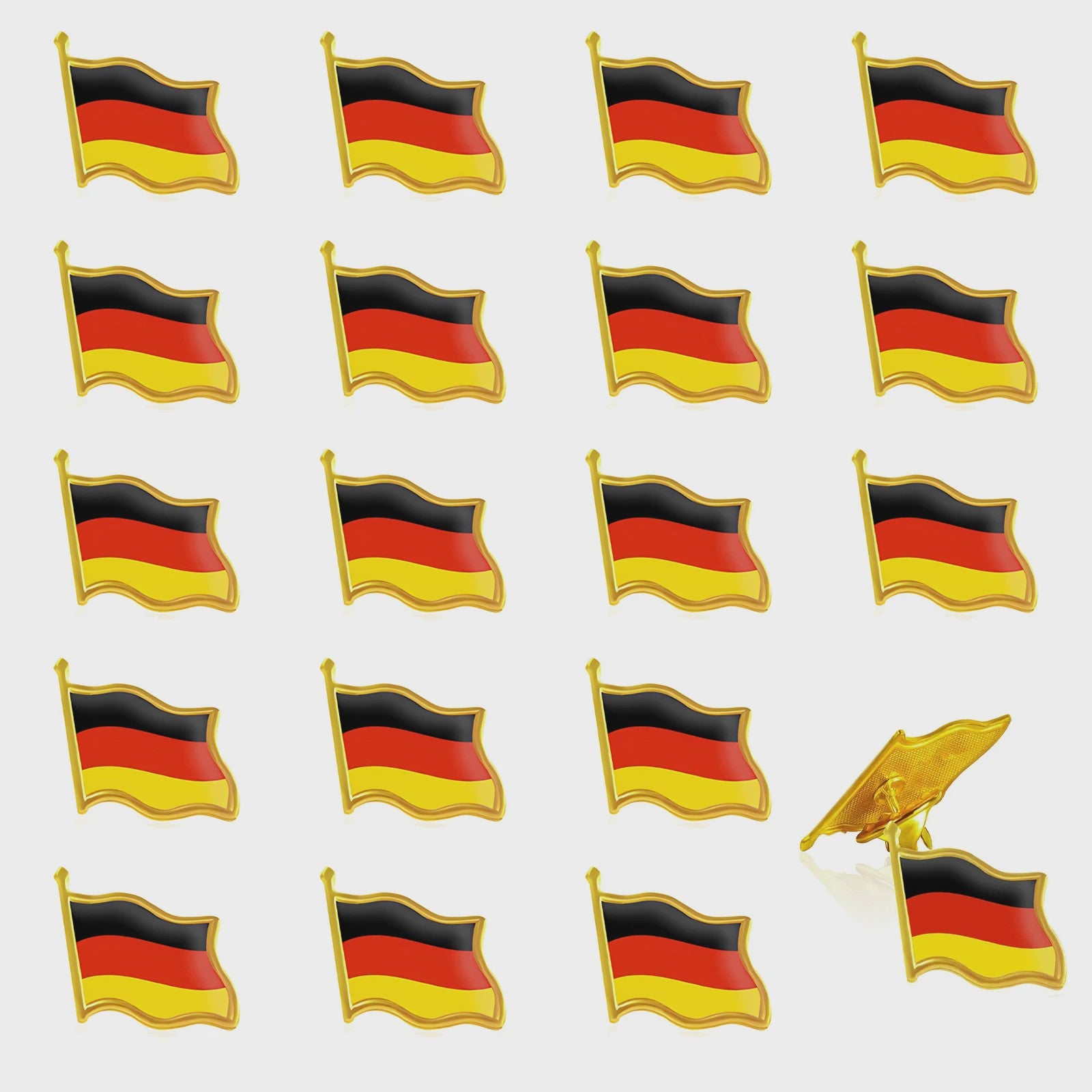 20x Duitse Vlag Speldjes - Metalen Pins voor Kleding, Tassen & Cadeaus