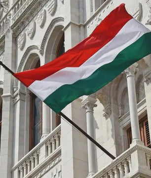 Hongarije Vlag 90x150cm Polyester - Binnen & Buiten Decoratie