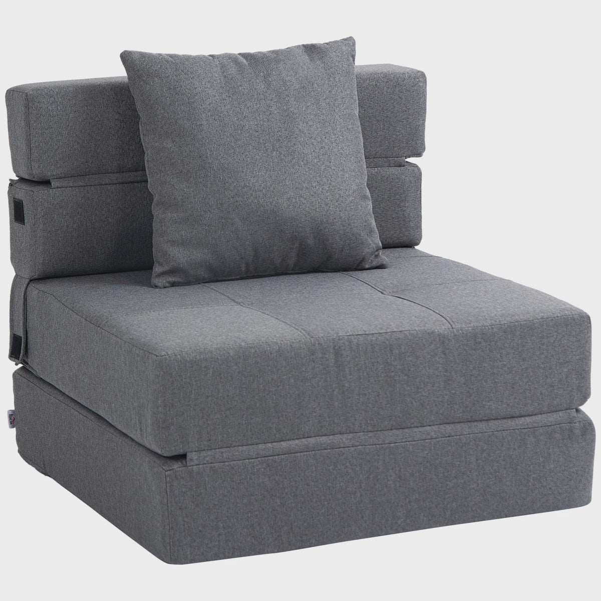 HOMCOM 1-Persoons Fauteuil Bed - Verstelbare Stoel met Afneembaar Kussen