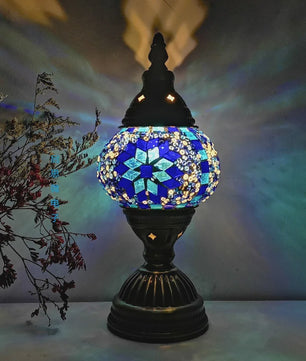 Handgemaakte Mozaïek Tafellamp - Vintage Art Deco Stijl Nachtlampje
