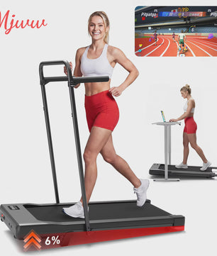 MJWW Opvouwbare Loopband met 6% Incline, 3.8mph/6kph, LCD Scherm & APP Monitoring