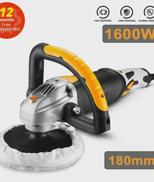 DEKO 1600W Elektrische Polijstmachine 180mm - Variabele Snelheid voor Auto en Vloer