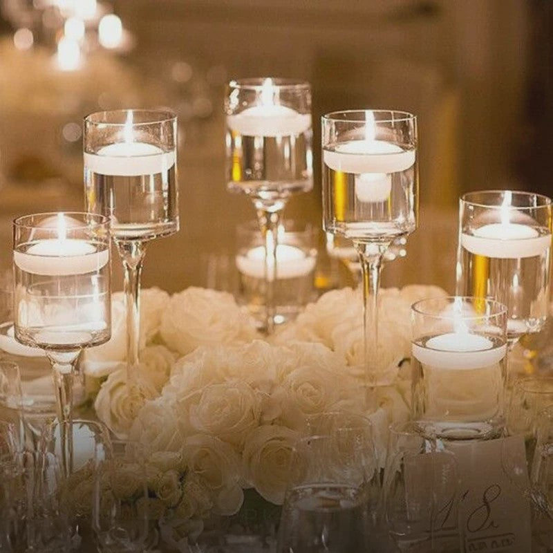 Elegante Glazen Kaarsenhouder voor Drijvende Kaarsen & Theelichtjes - SediaXL