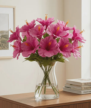 Set van 2 Boeketten Kunst Hibiscus Bloemen - Zomerse Decoratie