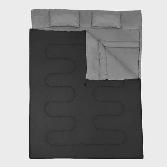2-in-1 Slaapzak XL voor 2 Personen | Dubbel of Twee Enkele Slaapzakken | Inclusief 2 Kussens | 220x150cm