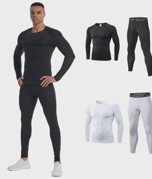 Heren Compressie Sportkleding Set - Trainingspak voor Fitness, Yoga & Jogging