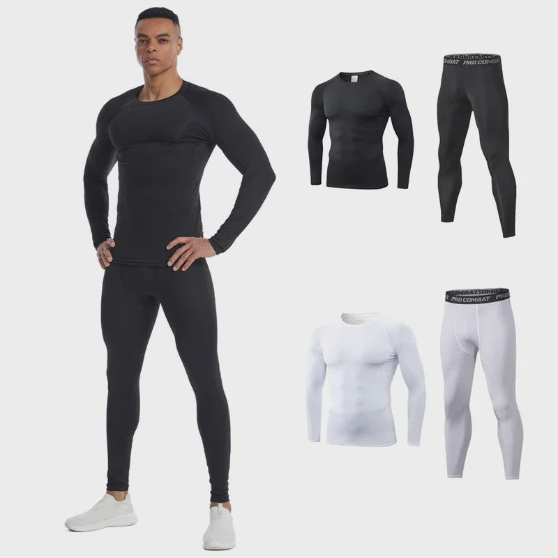 Heren Compressie Sportkleding Set - Trainingspak voor Fitness, Yoga & Jogging