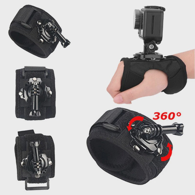 360° Roteerbare Handpolsband Mount voor GoPro & DJI Action Camera's
